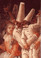  Saltimbanque, Colombine et Pulchinella  (d&eacute;tail) , Giadomenico Tiepolo (1727-1804) 